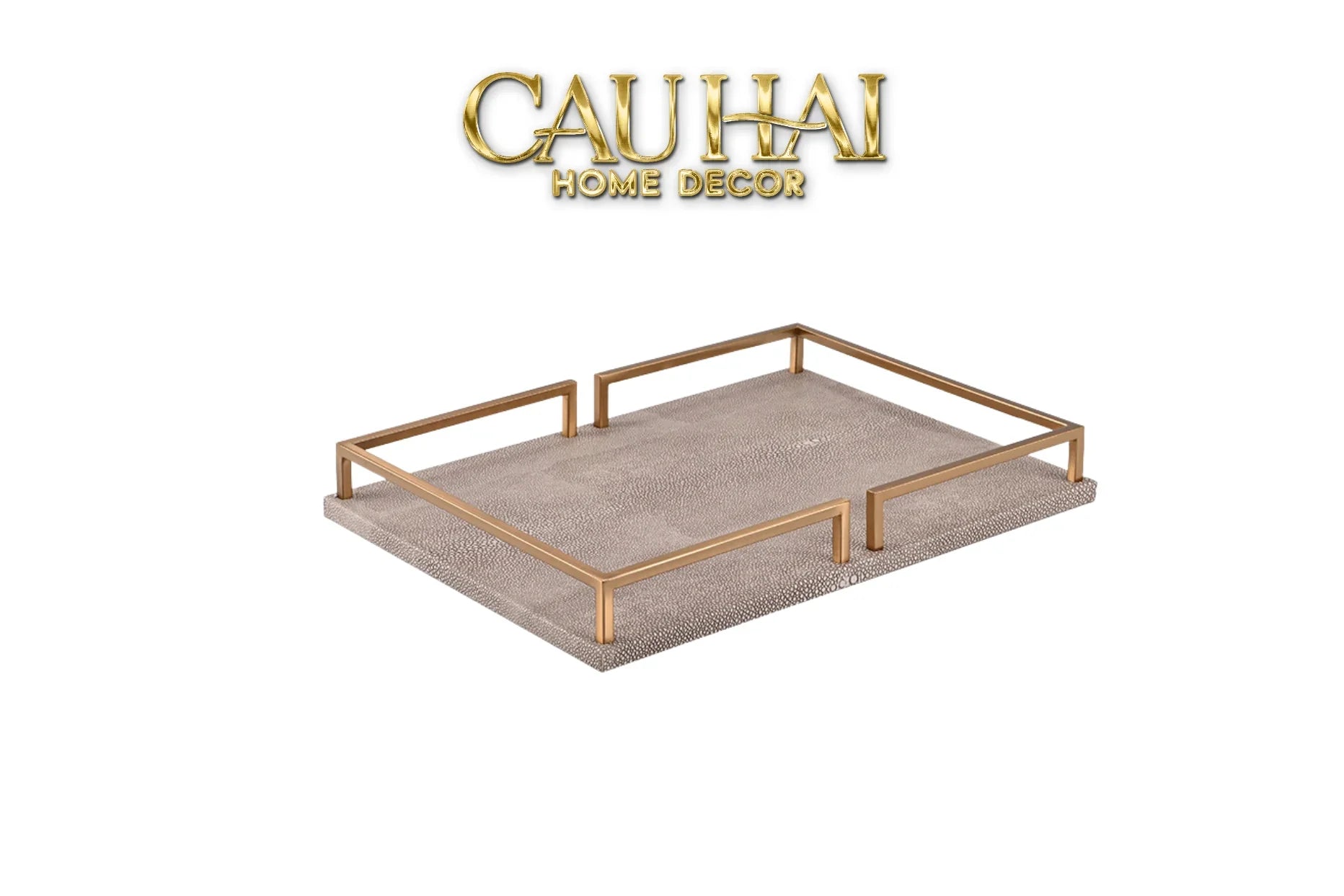 Maison Couture - Khay Da Chữ Nhật Palais D’Ivoire Leather Tray 30x40/25x35-CẬU HAI HOME DECOR