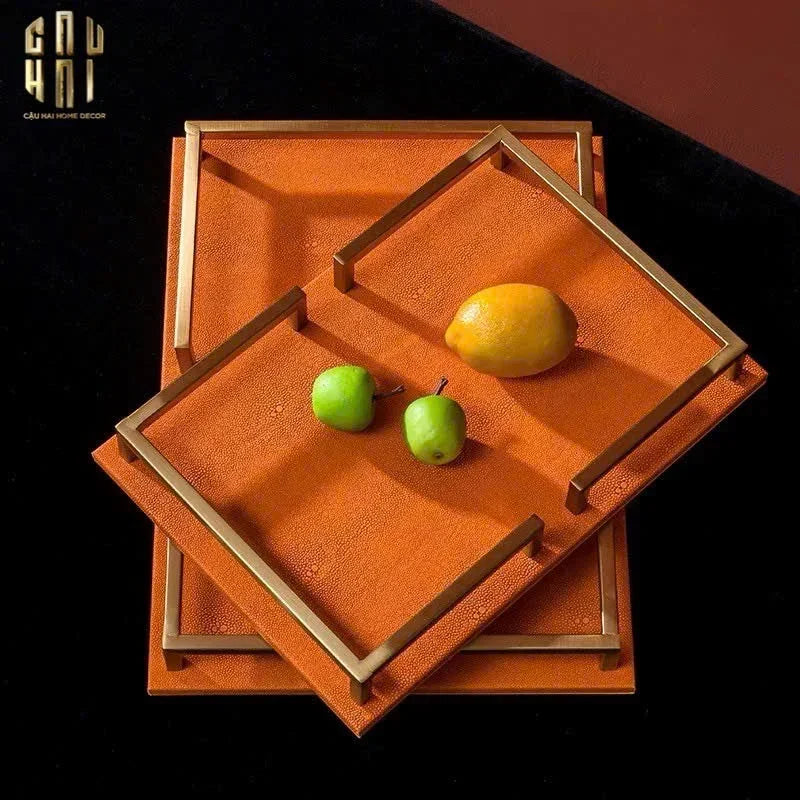 Maison Couture - Khay Da Chữ Nhật Terra Luxe Leather Tray 20x30-CẬU HAI HOME DECOR