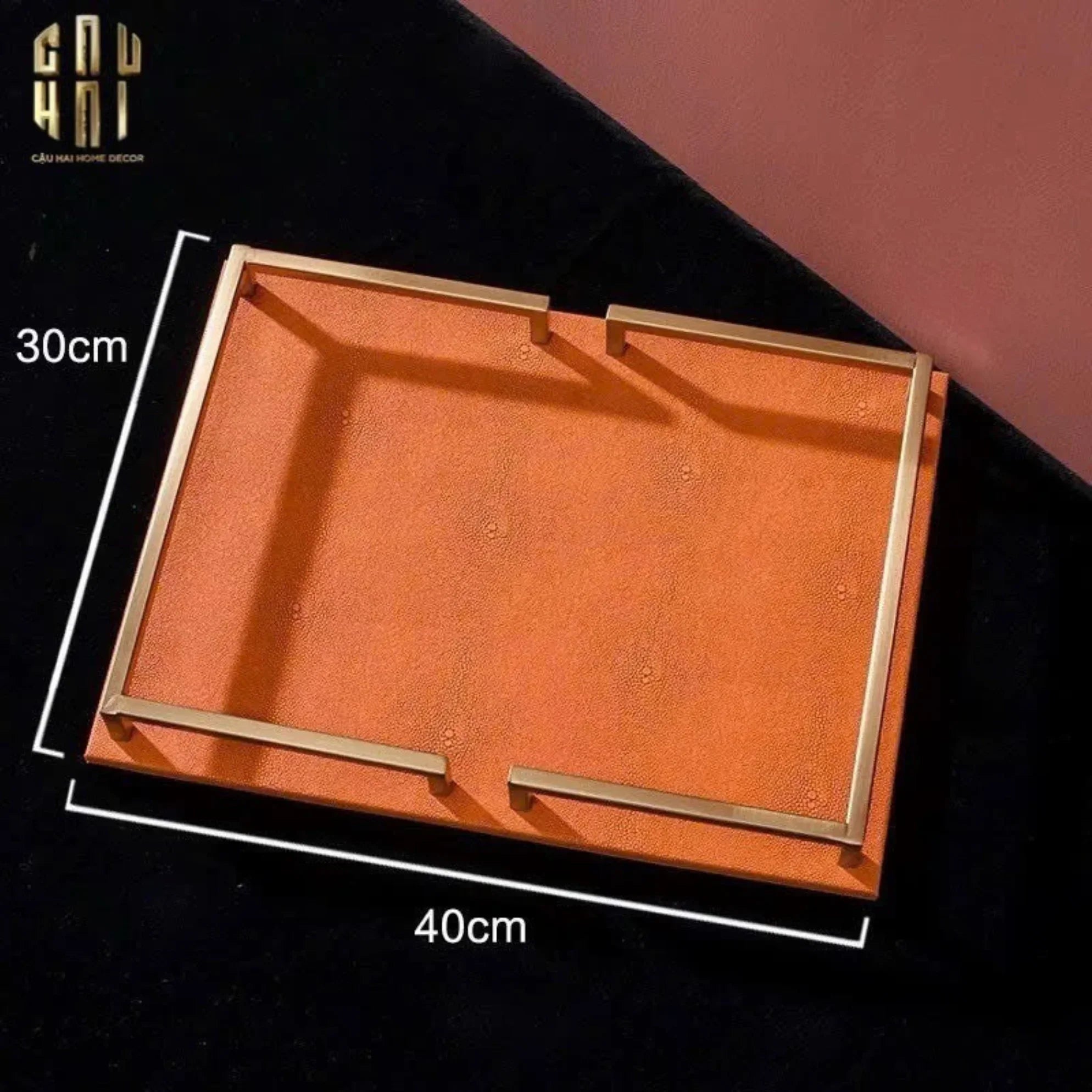 Maison Couture - Khay Da Chữ Nhật Terra Luxe Leather Tray 20x30-CẬU HAI HOME DECOR
