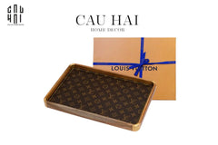 Maison Couture - Khay Da Chữ Nhật Trang Trí Fleur Monogram - Original Hazel Mono 24x35-CẬU HAI HOME DECOR