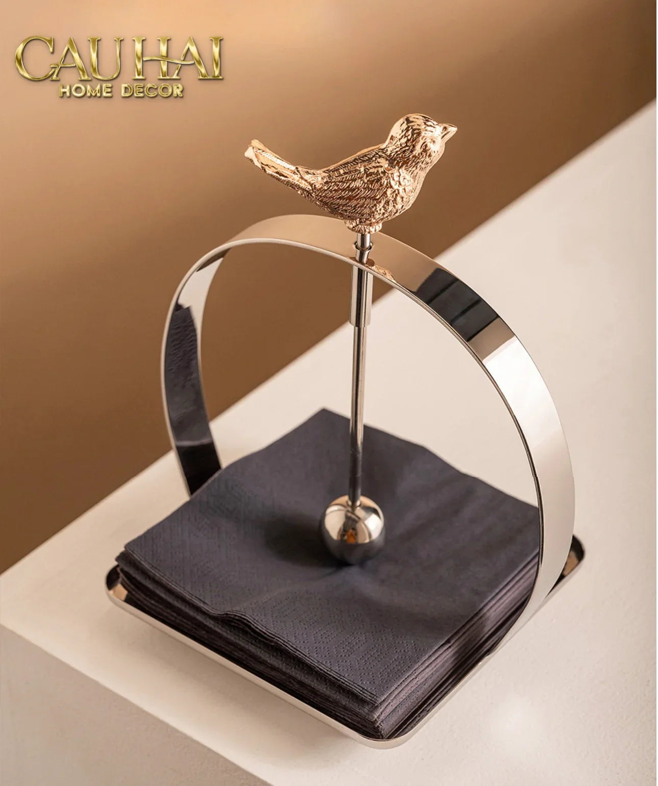 Maison Couture - Khay Giấy Vuông L’Oiseau Doré Cocktail Napkin Holder-CẬU HAI HOME DECOR