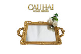 Maison Couture - Khay Gương Chữ Nhật V Class Barocco Frame Rectangular Trays Size 38-KHAY TRANG TRÍ-CẬU HAI HOME DECOR