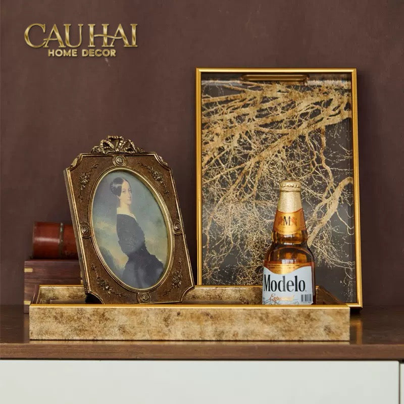 Maison Couture - Khay Gương Timeless Forest Deity Rectangular Tray 26.5x40.5 - CẬU HAI HOME DECOR