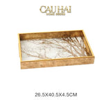 Maison Couture - Khay Gương Timeless Forest Deity Rectangular Tray 26.5x40.5 - CẬU HAI HOME DECOR