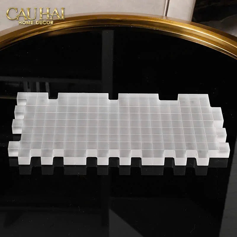 Maison Couture - Khay Pha Lê Crystal Grid Luxury D50-CẬU HAI HOME DECOR