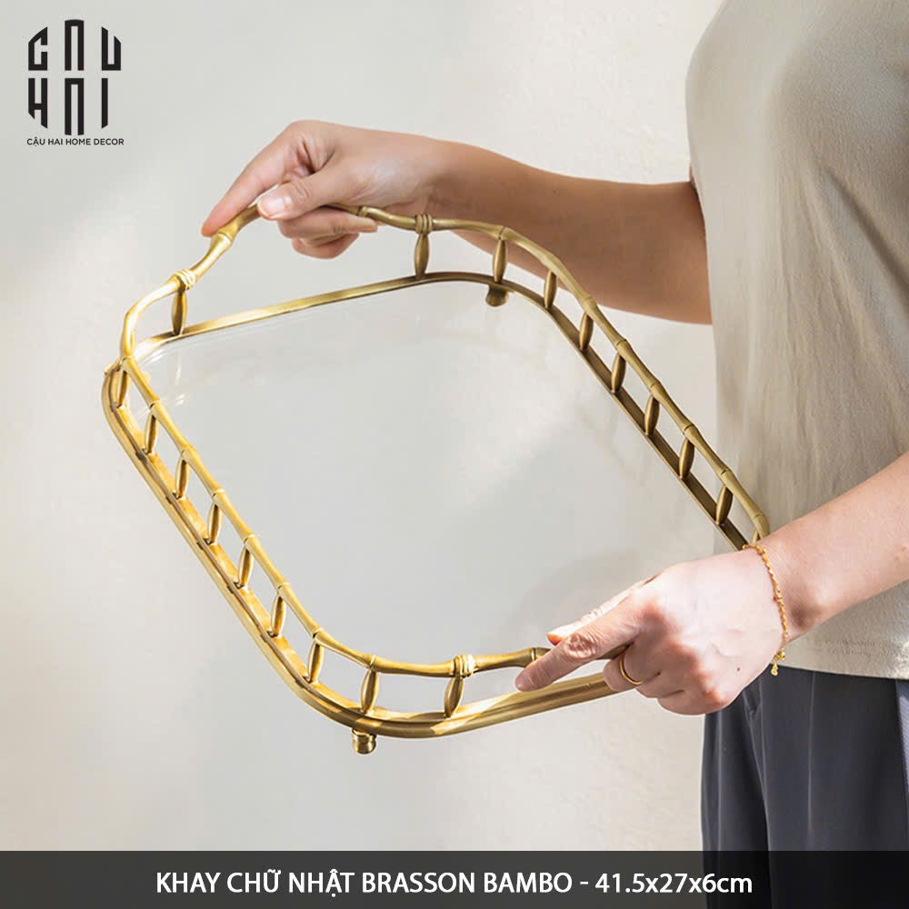 Maison Couture - Khay Tròn Bamboo Bằng Đồng - Brasson Mirror Héritage Ronde Decoratives Trays D30-KHAY TRANG TRÍ-CẬU HAI HOME DECOR-CẬU HAI HOME DECOR