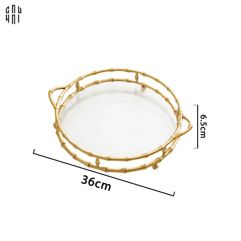 Maison Couture - Khay Tròn Bamboo Bằng Đồng - Brasson Mirror Héritage Ronde Decoratives Trays D30-KHAY TRANG TRÍ-CẬU HAI HOME DECOR-CẬU HAI HOME DECOR