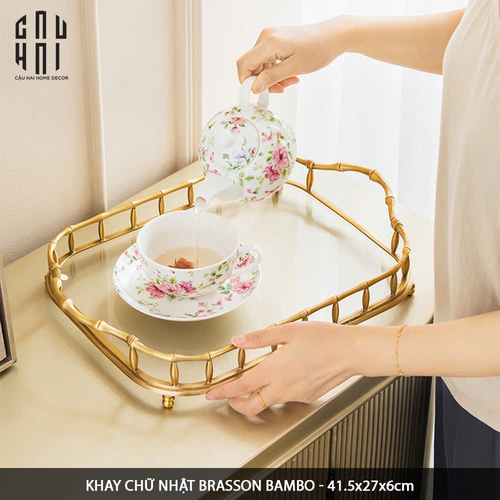 Maison Couture - Khay Tròn Bamboo Bằng Đồng - Brasson Mirror Héritage Ronde Decoratives Trays D30-KHAY TRANG TRÍ-CẬU HAI HOME DECOR-CẬU HAI HOME DECOR