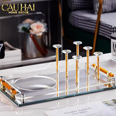 Maison Couture – Khay Úp Ly Cristalleries 6 Slot 2-In-1 Bar Tray – Aurum-KHAY TRANG TRÍ-CẬU HAI HOME DECOR