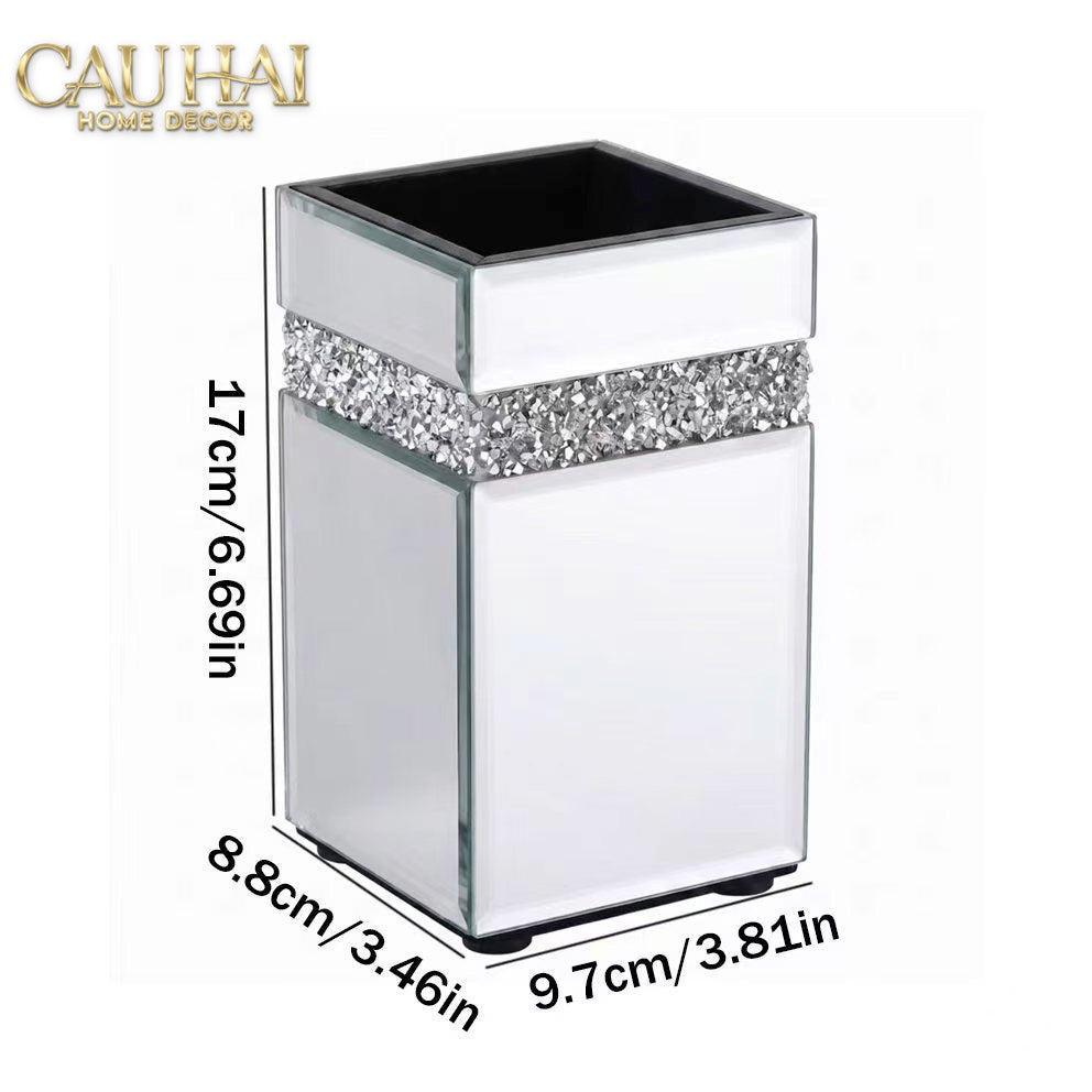 Maison Couture - Lọ Đựng Cọ Mirror Starlight Pavé Cristal-Lọ đựng cọ-CẬU HAI HOME DECOR-CẬU HAI HOME DECOR