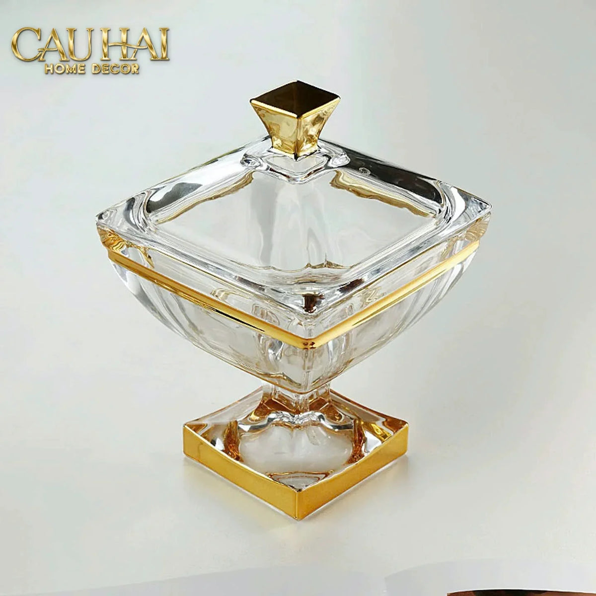 Maison Couture - Lọ Pha Lê Aureus Impérial Cristalleries Bonbonnière-Lọ kẹo Canister Bonbonnière-CẬU HAI HOME DECOR