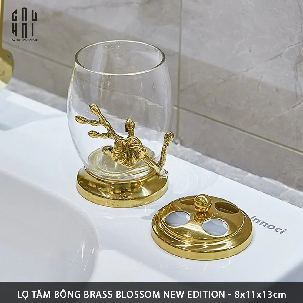 Maison Couture - Lọ Tăm Bông Hoa Mai Bằng Đồng - Brasson Blossom Héritage 8x13-CẬU HAI HOME DECOR