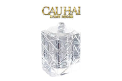 Maison Couture - Lọ Tăm Bông Pha Lê Lumière Cannage Facetté Diamant Cristalleries Vanity 7x13-CẬU HAI HOME DECOR