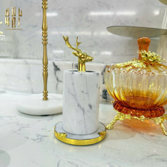 Maison Couture - Lọ Tăm Đá Marble Brasson Sauvage Blanche Marbre D’Ivoire-CẬU HAI HOME DECOR