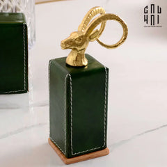 Maison Couture - Lọ Tăm Lux Leather Oakwood - The Inner Charm 6x16-CẬU HAI HOME DECOR