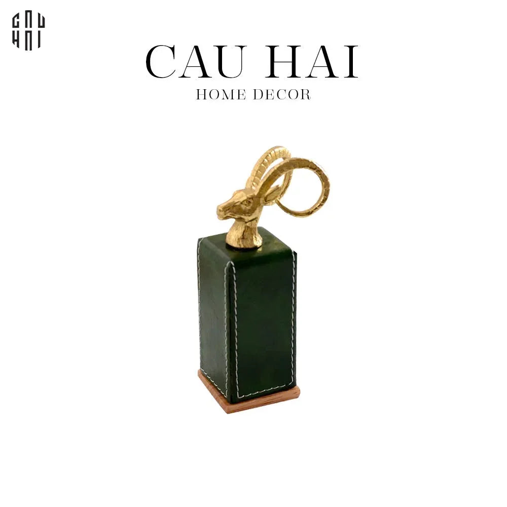 Maison Couture - Lọ Tăm Lux Leather Oakwood - The Inner Charm 6x16-CẬU HAI HOME DECOR