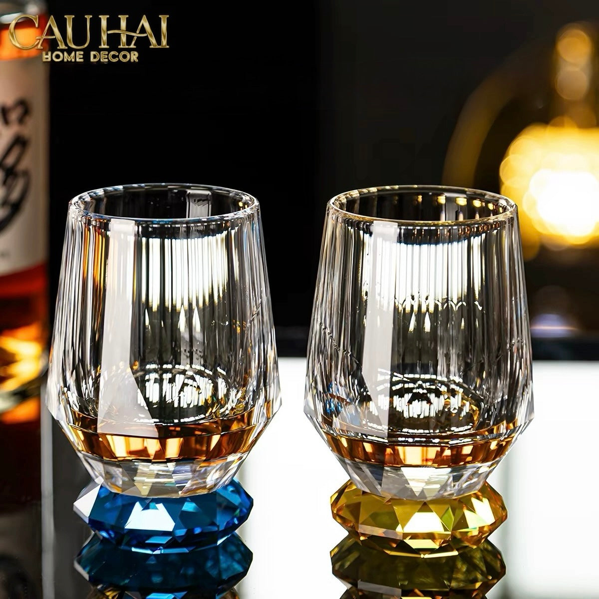 Maison Couture - Ly Pha Lê Cristalleries Cyan Glasses-LY THỦY TINH-CẬU HAI HOME DECOR-CẬU HAI HOME DECOR