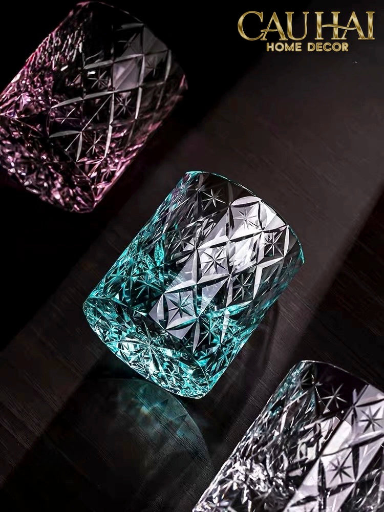 Maison Couture - Ly Pha Lê Cristalleries Cyan Glasses...-LY THỦY TINH-CẬU HAI HOME DECOR-CẬU HAI HOME DECOR
