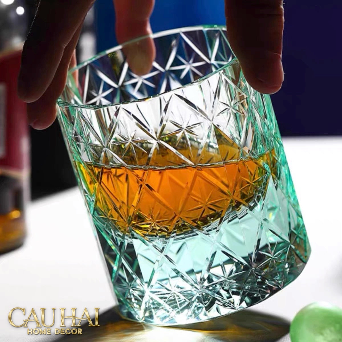 Maison Couture - Ly Pha Lê Cristalleries Cyan Glasses...-LY THỦY TINH-CẬU HAI HOME DECOR-CẬU HAI HOME DECOR