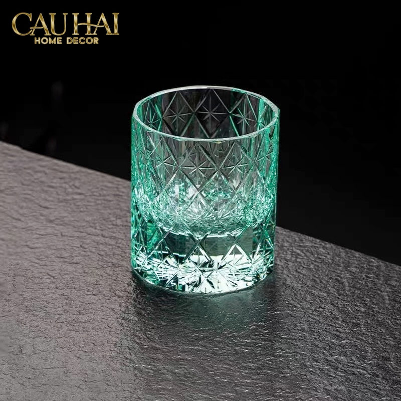 Maison Couture - Ly Pha Lê Cristalleries Cyan Glasses...-LY THỦY TINH-CẬU HAI HOME DECOR-CẬU HAI HOME DECOR