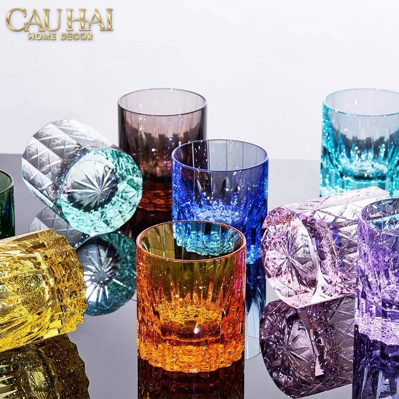 Maison Couture - Ly Pha Lê Cristalleries Cyan Glasses...-LY THỦY TINH-CẬU HAI HOME DECOR-CẬU HAI HOME DECOR