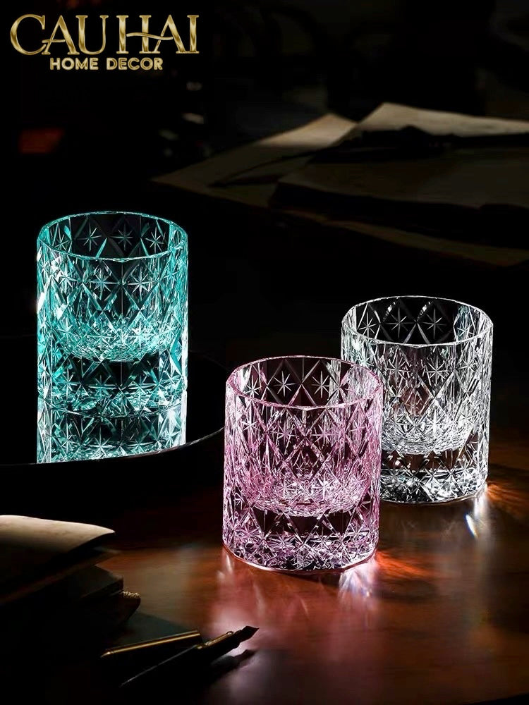 Maison Couture - Ly Pha Lê Cristalleries Cyan Glasses...-LY THỦY TINH-CẬU HAI HOME DECOR-CẬU HAI HOME DECOR