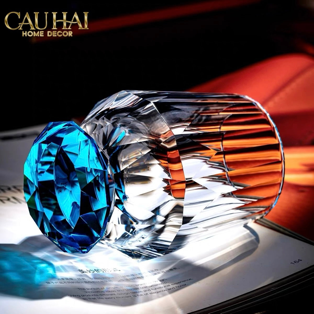 Maison Couture - Ly Pha Lê Cristalleries Facet Sapphire Glasses-LY PHA LÊ-CẬU HAI HOME DECOR-CẬU HAI HOME DECOR