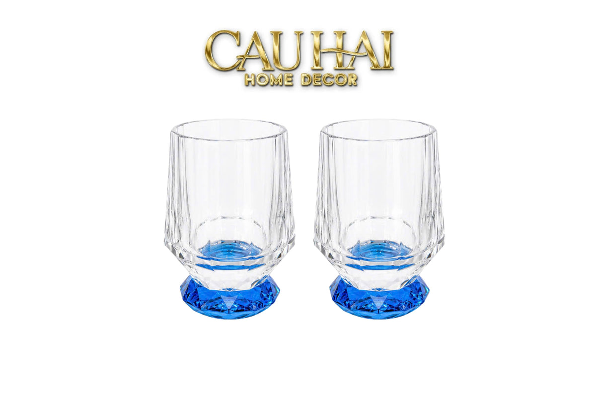 Maison Couture - Ly Pha Lê Cristalleries Facet Sapphire Glasses-LY THỦY TINH-CẬU HAI HOME DECOR