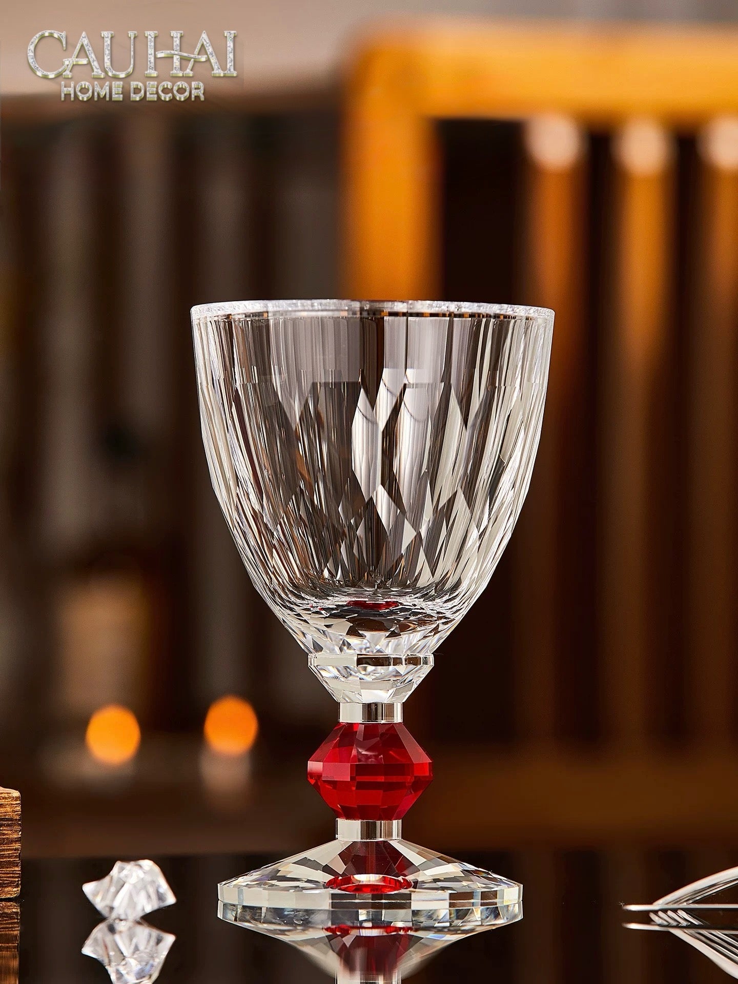 Maison Couture - Ly Pha Lê Cristalleries Goblet Burgundy Glasses 270ml-CẬU HAI HOME DECOR