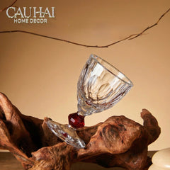 Maison Couture - Ly Pha Lê Cristalleries Goblet Burgundy Glasses 270ml-CẬU HAI HOME DECOR