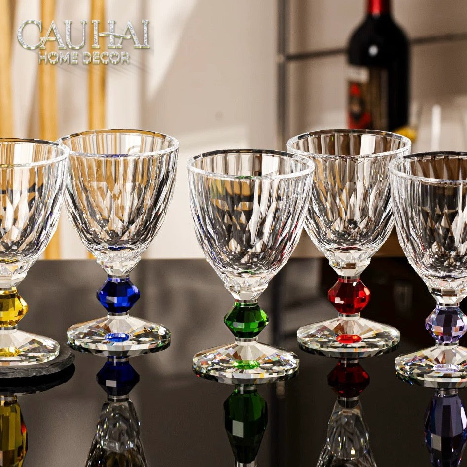 Maison Couture - Ly Pha Lê Cristalleries Goblet Burgundy Glasses 270ml-CẬU HAI HOME DECOR