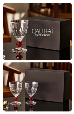 Maison Couture - Ly Pha Lê Cristalleries Goblet Burgundy Glasses 270ml-CẬU HAI HOME DECOR