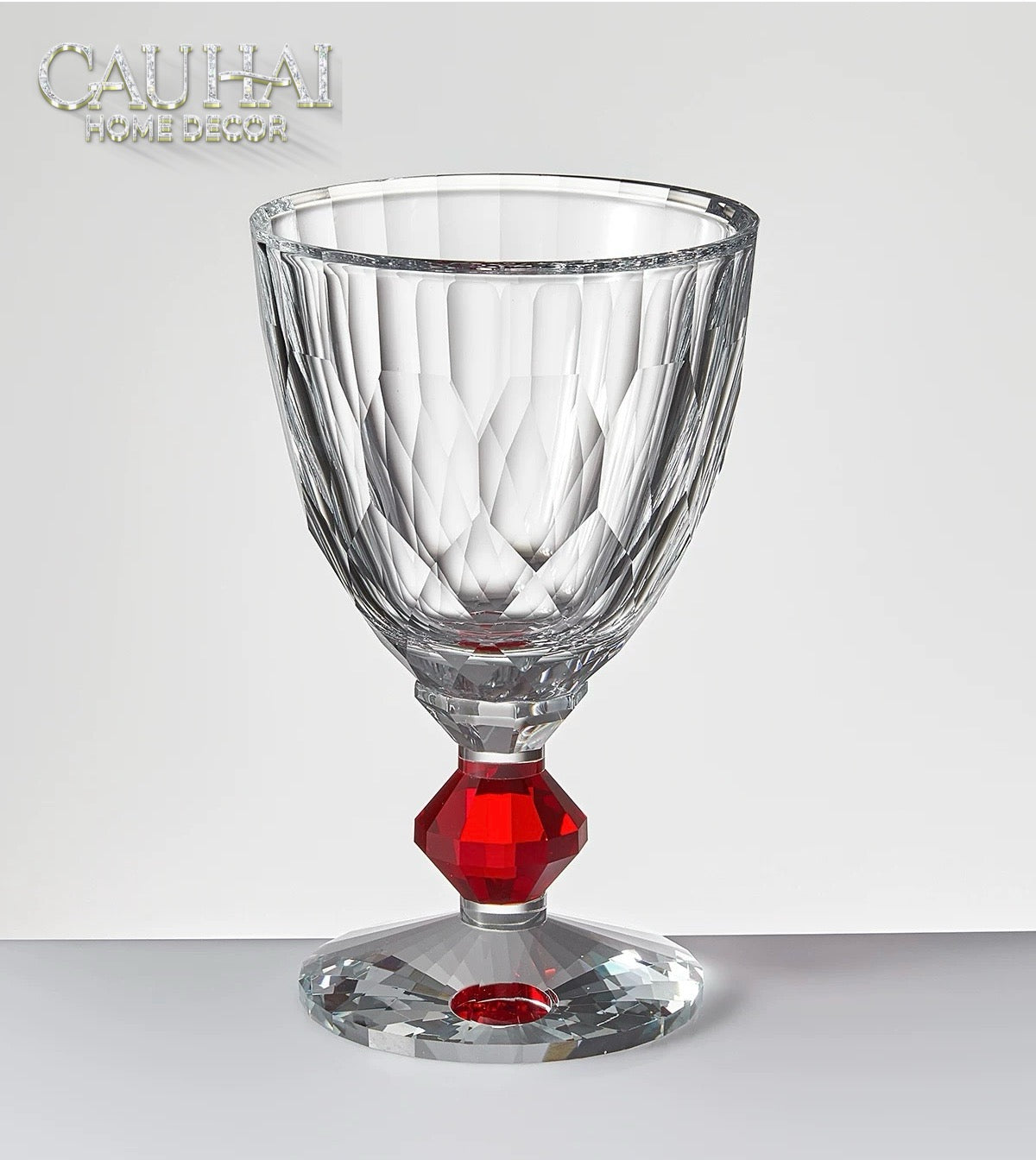 Maison Couture - Ly Pha Lê Cristalleries Goblet Burgundy Glasses 270ml-CẬU HAI HOME DECOR