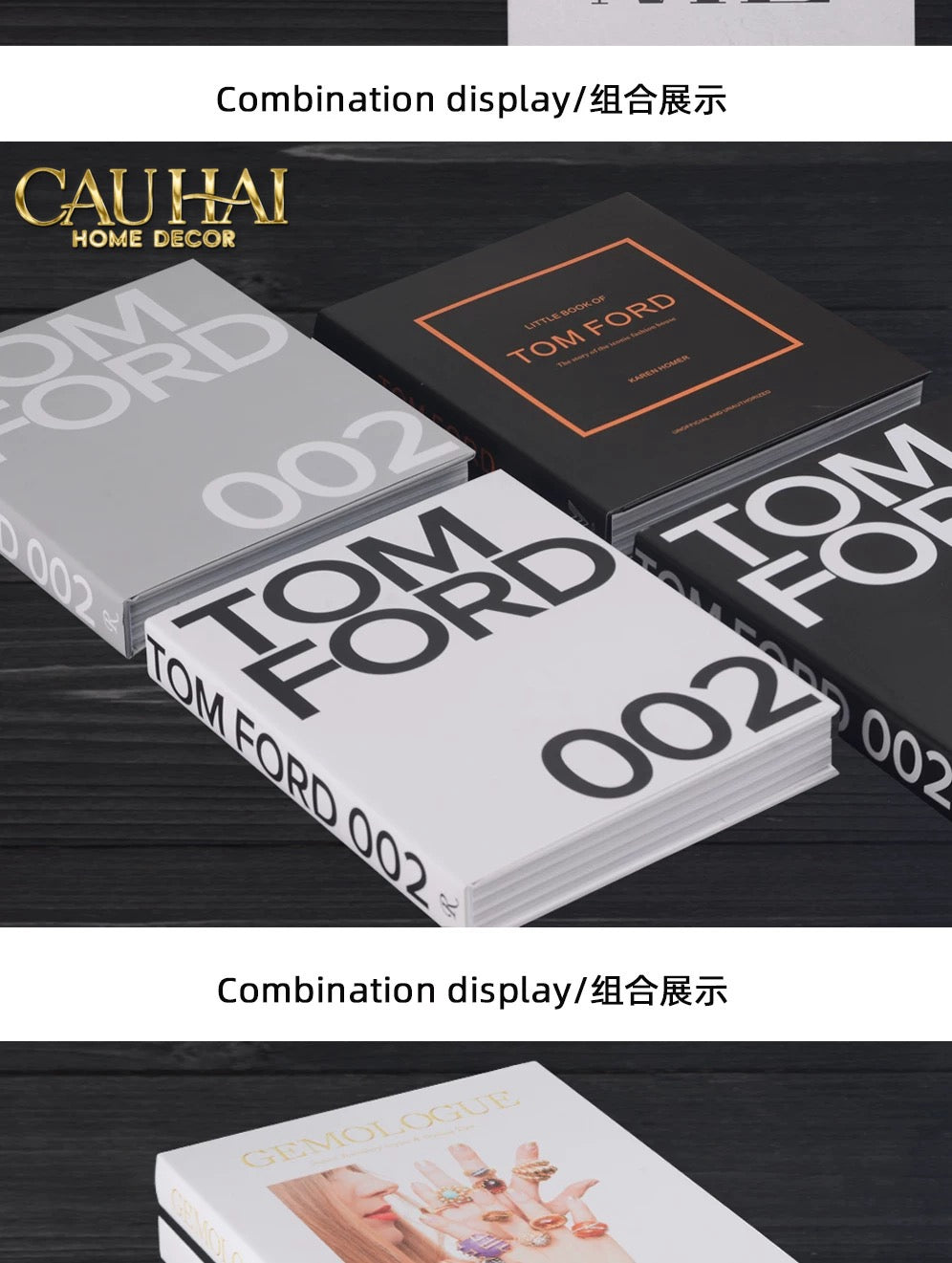 Maison Couture - Sách Fashion Runway Tom Ford 002 - Noir / Blanc / Gris-CẬU HAI HOME DECOR