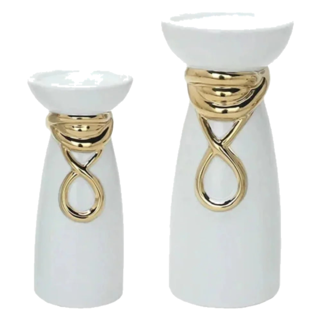 Maison Couture - Set 2 Đế Nến Golden Infinity Loop Candle Stand - CẬU HAI HOME DECOR