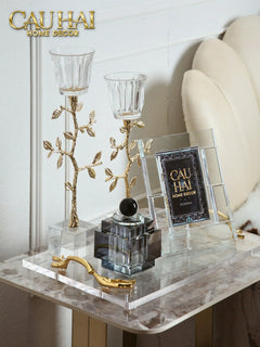 Maison Couture - Set 2 Đế Nến Pha Lê Aurum Branche Spéciale Édition H33/40-CẬU HAI HOME DECOR