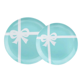 Maison Couture - Set 2 Đĩa Tiệc Trà Élégance Turquoise Ribbon-SET BÌNH TRÀ-Đối tác tại Trung Quốc theo từng đơn đặt hàng-CẬU HAI HOME DECOR