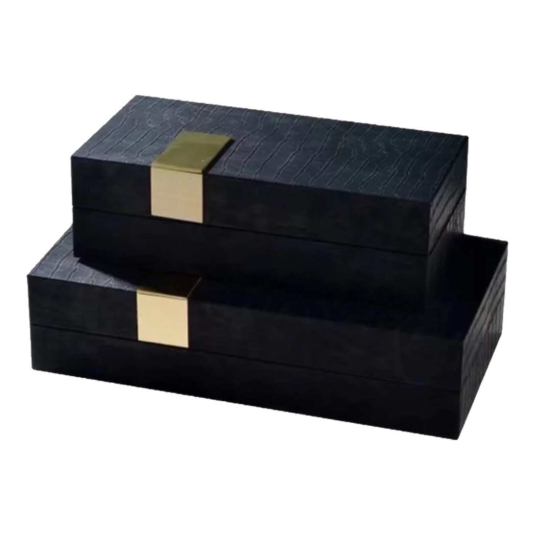 Maison Couture - Set 2 Hộp Da Midnight Veil-HỘP TRANG SỨC-CẬU HAI HOME DECOR-CẬU HAI HOME DECOR