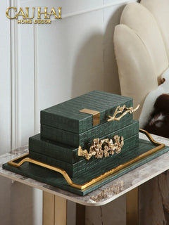 Maison Couture - Set 2 Hộp Trang Sức Emerald Dynasty Jardin-CẬU HAI HOME DECOR