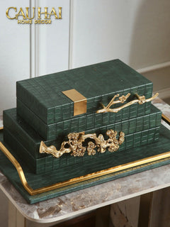 Maison Couture - Set 2 Hộp Trang Sức Emerald Dynasty Jardin-CẬU HAI HOME DECOR