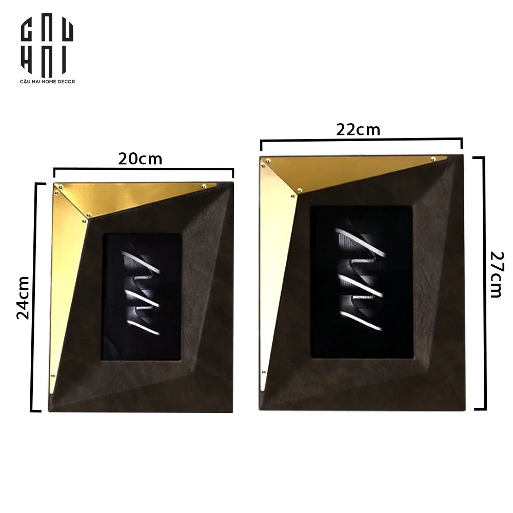 Maison Couture - Set 2 Khung Ảnh Da Savoir Faire Diamant Facetté Leather Frame-CẬU HAI HOME DECOR