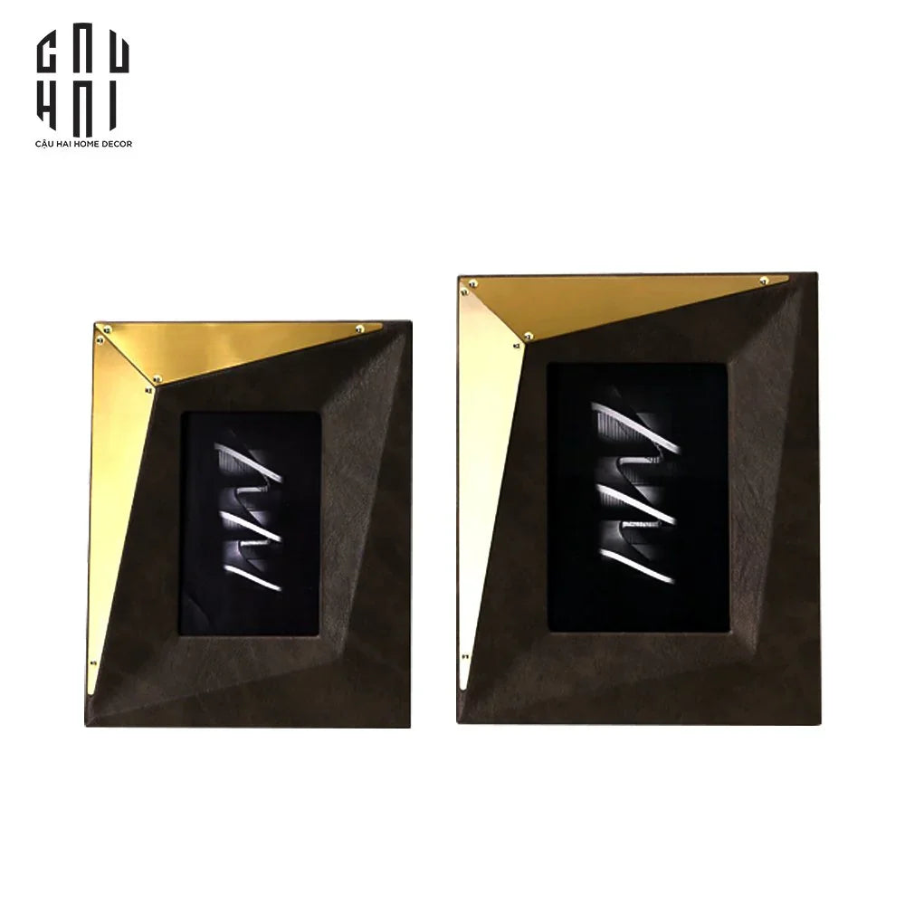 Maison Couture - Set 2 Khung Ảnh Da Savoir Faire Diamant Facetté Leather Frame-CẬU HAI HOME DECOR