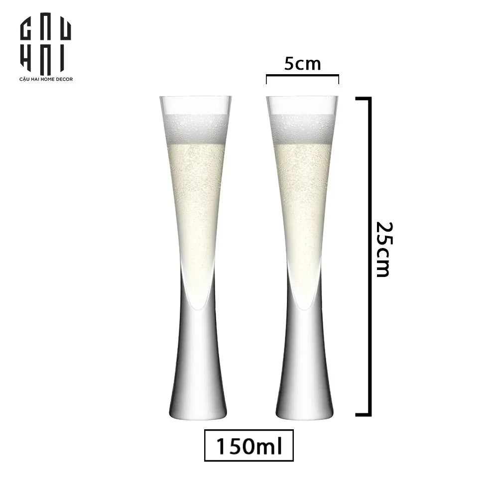 Maison Couture - Set 2 Ly Champagne Mint 150ml Cristalleries Glasses - CẬU HAI HOME DECOR