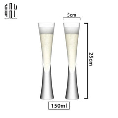 Maison Couture - Set 2 Ly Champagne Thuỷ Tinh Mint 150ml Cristalleries Glasses 190ml-CẬU HAI HOME DECOR
