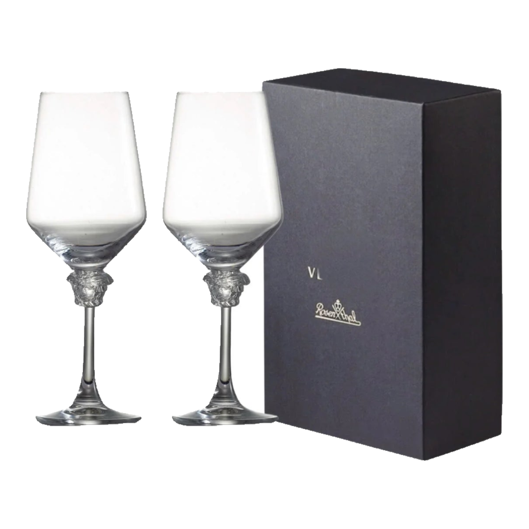 Maison Couture - Set 2 Ly Medusa  Firma Lusso 476Ml Vino Rosso Glasses  Full Box