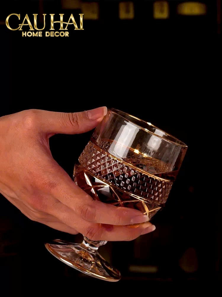 Maison Couture - Set 2 Ly Pha Lê D'Or Walter Goblet Cristalleries Glasses 250Ml - CẬU HAI HOME DECOR