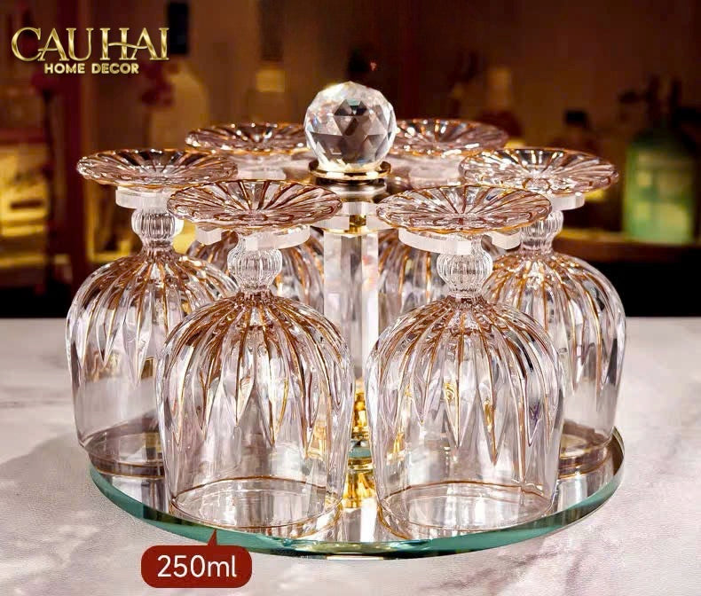 Maison Couture - Set 2 Ly Pha Lê D'Or Walter Goblet Cristalleries Glasses 250Ml - CẬU HAI HOME DECOR