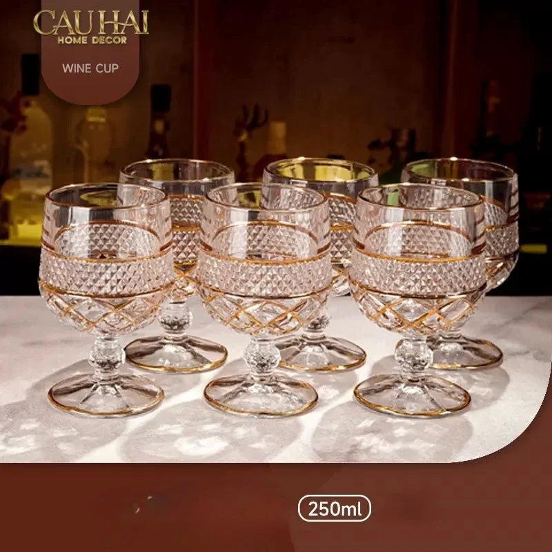 Maison Couture - Set 2 Ly Pha Lê D'Or Walter Goblet Cristalleries Glasses 250Ml-CẬU HAI HOME DECOR