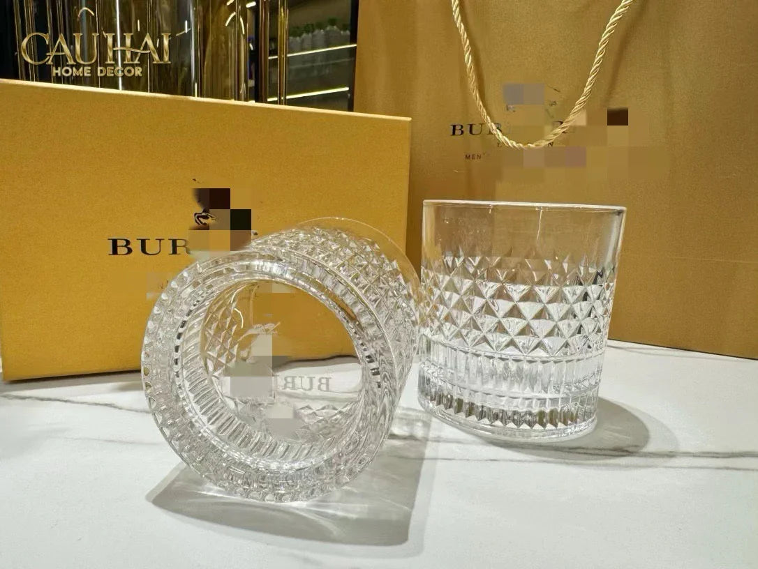 Maison Couture - Set 2 Ly Pha Lê L' Atélier B Class Cristalleries Rock Lowball Glasses 300ml-CẬU HAI HOME DECOR