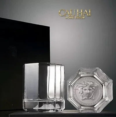 Maison Couture - Set 2 Ly Pha Lê Medusa V Class Cristalleries Facetté Rock Lowball Glasses 170ml-CẬU HAI HOME DECOR